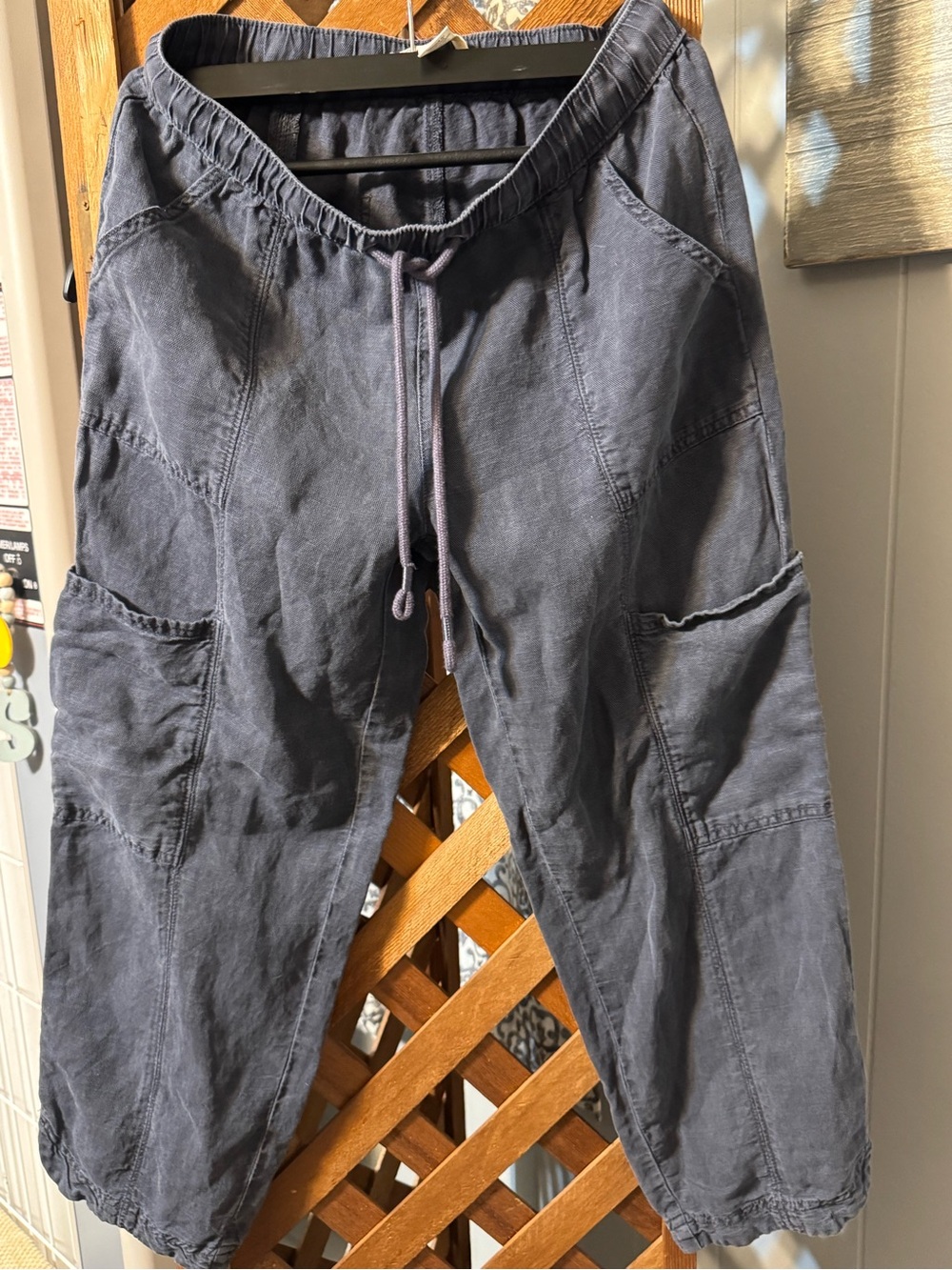 C&C California Charcoal Gray Drawstring Cargo Pants
